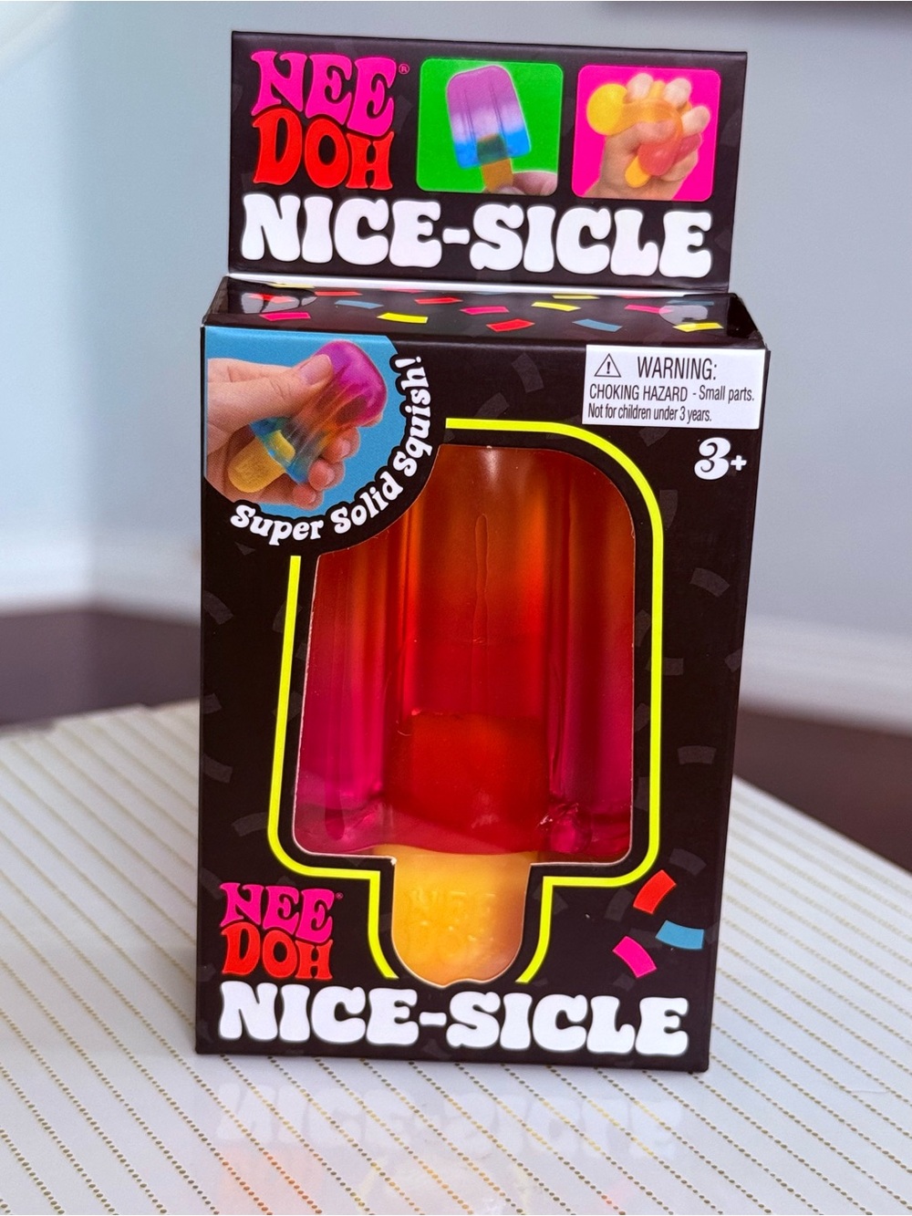 NeeDoh NICE SICLE RED Super Solid Squish Viral TikTok Popsicle Schylling RARE